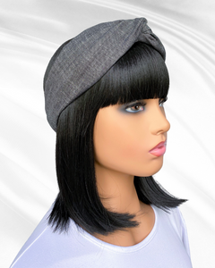 Gene (black) | denim turban headband