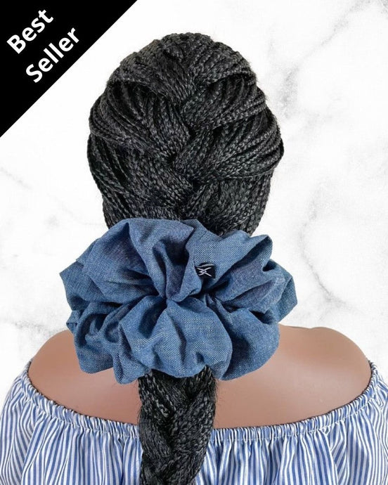 Gene (dark indigo) | denim 2XL scrunchie