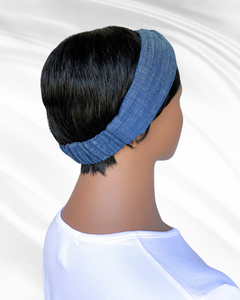 Gene (dark indigo) | denim turban headband