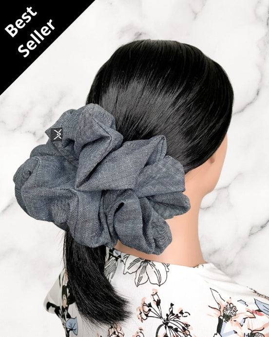 Gene (black) | denim 2XL scrunchie