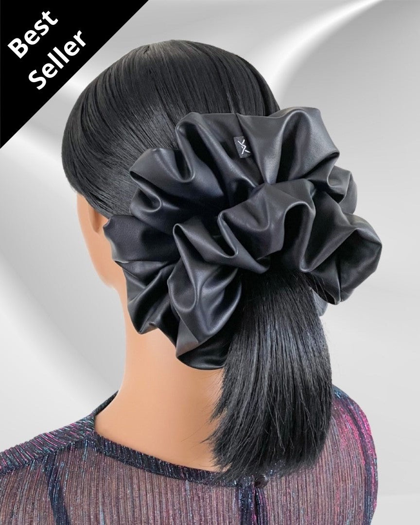 Panther | faux leather 2XL scrunchie