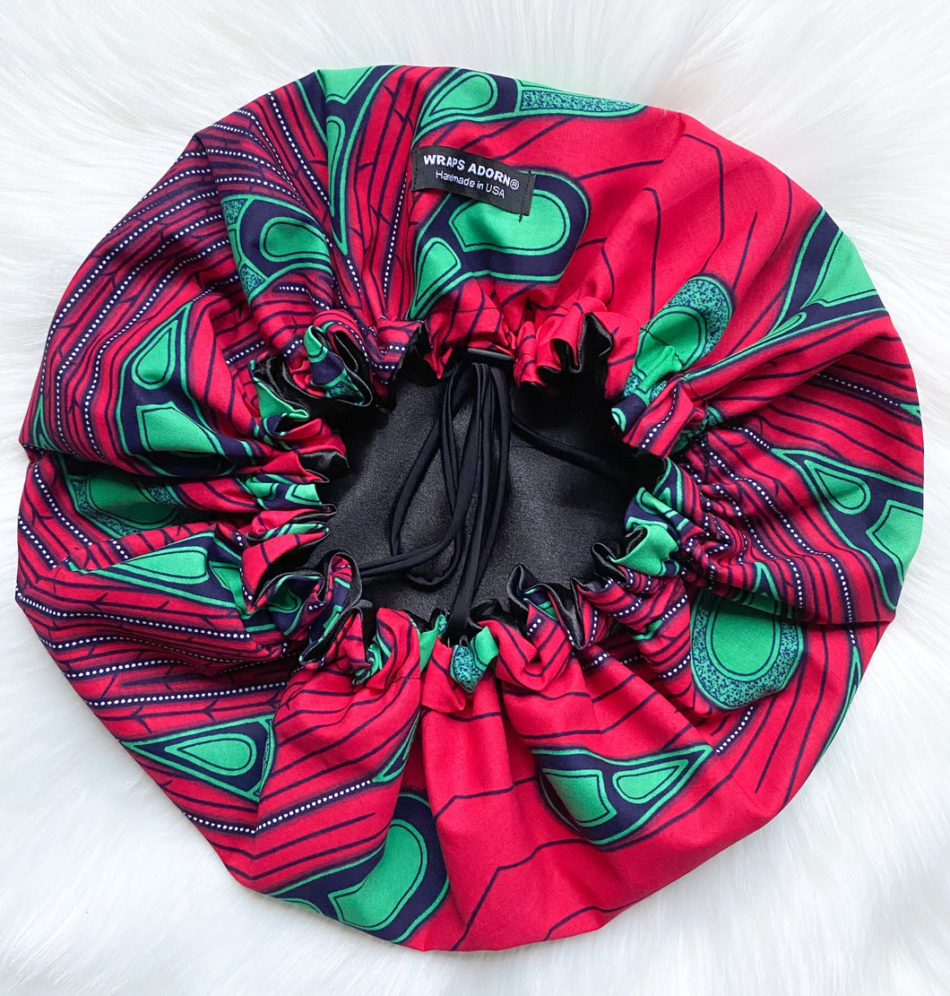 Juno (fuchsia) | satin lined drawstring bonnet