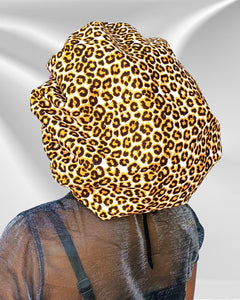 Leona (fuchsia satin) | satin lined drawstring bonnet