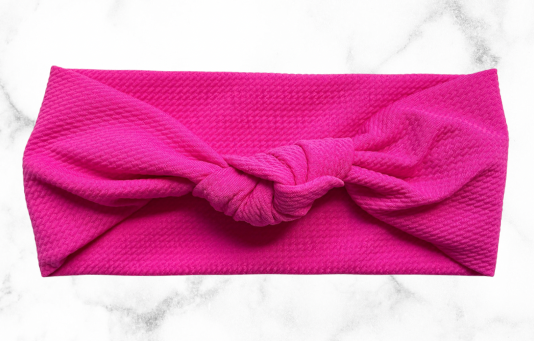 Lotus  solid textured knot headband – Wraps Adorn LLC